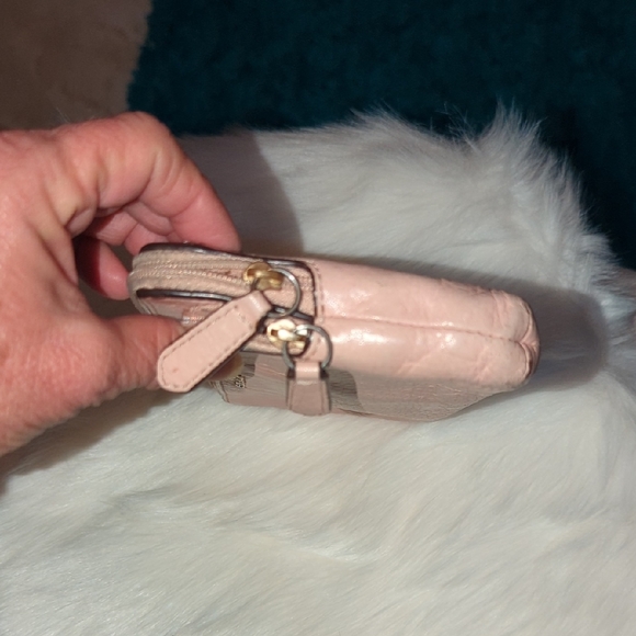 Coach Pink Leather Wristlet - Picture 12 of 14